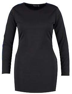 boohoo NEW Womens Plus Emma Tape Detail Bodycon Dress in Polyester 4% Elastane