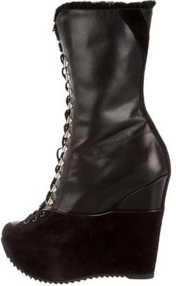 Saint Laurent Ariane Wedge Boots w/ Tags