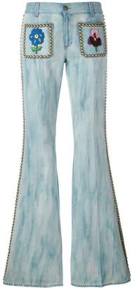 Gucci studded flared jeans