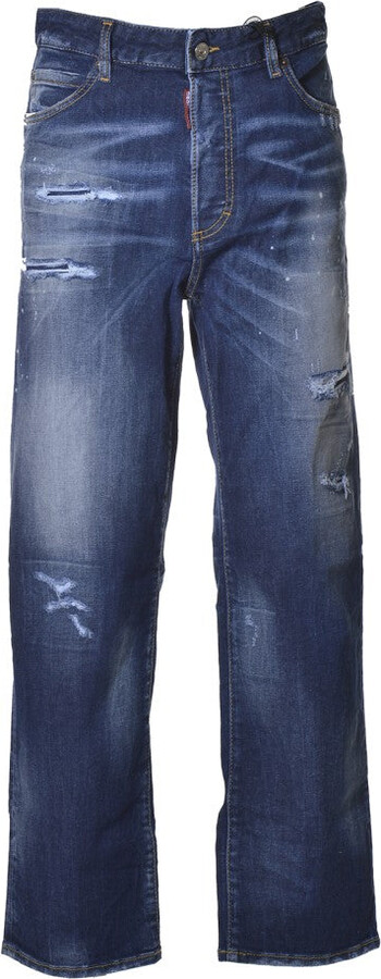 DSQUARED2 Blue Denim Boston Wide Jeans