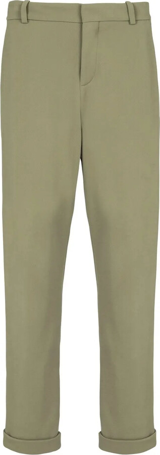 Straight-Leg Cut Chino Trousers