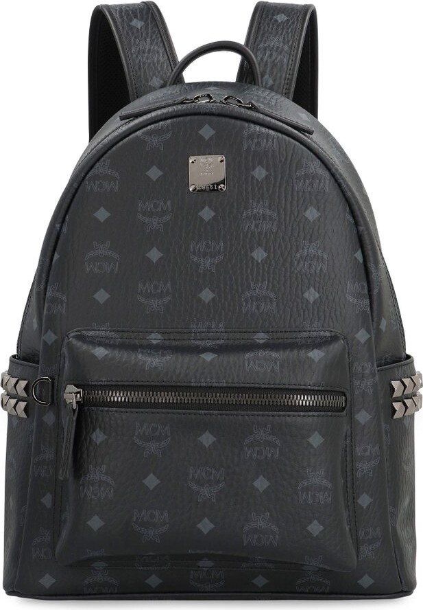 MCM All-Over Logo-Printed Zipped Backpack