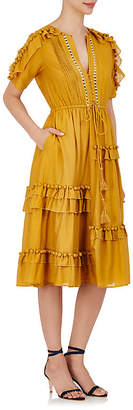 Sea Women's Cosi Ruffle Cotton-Blend Midi-Dress