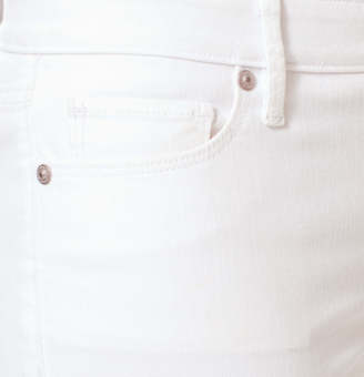 LOFT Petite Curvy Straight Cuffed Cropped Jeans in White