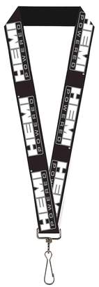 Buckle Down Lanyard - 1.0" - HEMI POWERED Logo Black/Gray/White Accessory, -Multi-Colored, One