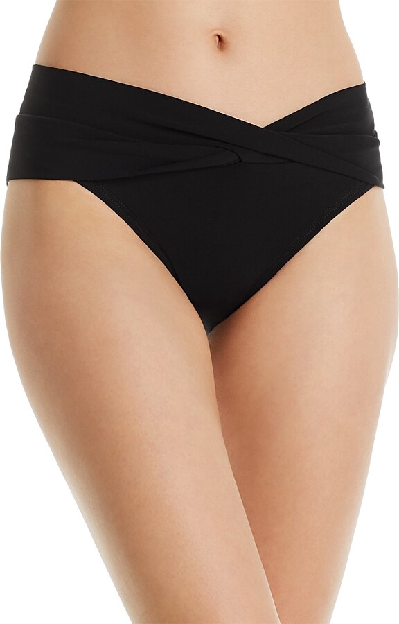Robin Piccone Ava Solid Twist-Front Bikini Bottom