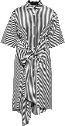 Tome Bow-detailed Striped Cotton-poplin Shirt Dress