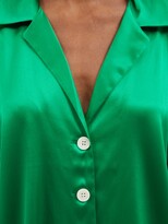Thumbnail for your product : BERNADETTE Louis Silk-blend Satin Pyjamas - Green