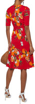Thumbnail for your product : Dolce & Gabbana Gathered Printed Stretch-silk Dress