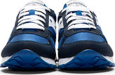 Thumbnail for your product : White Mountaineering Blue & Yellow Nylon-Paneled Sneakers