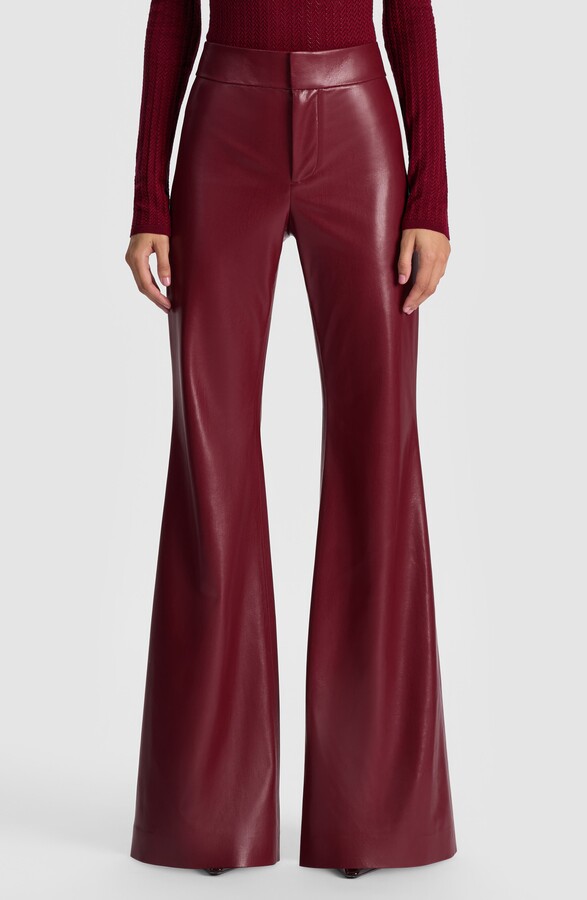 Alice + Olivia Andrew Faux Leather Wide Leg Pants
