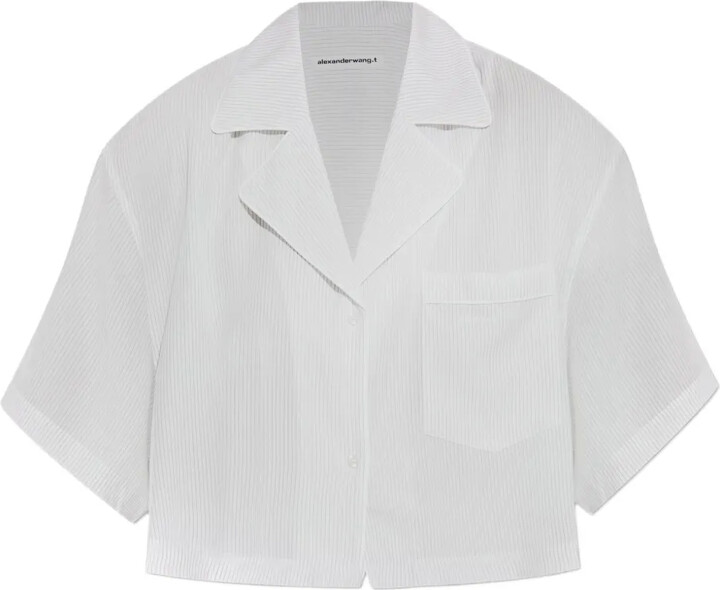 Alexander Wang Pinstripe Short-Sleeve Top