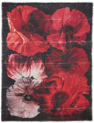Alexander McQueen Silk Paper Bloom Scarf