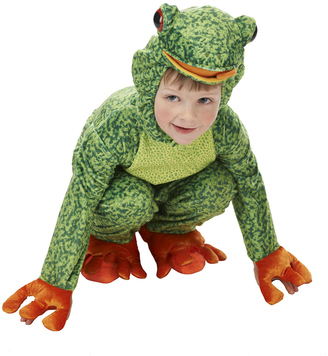 Green & Orange Pond Frog Dress-Up Set - Toddler