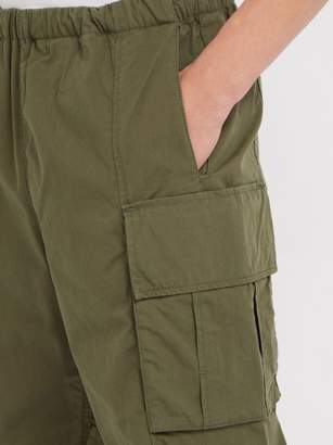 Off-White Off White Mid Rise Cotton Blend Cargo Trousers - Mens - Green