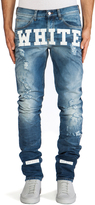Thumbnail for your product : OFF-WHITE Jean with White Text