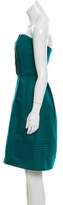 Thumbnail for your product : Lela Rose Strapless Mini Dress Teal Strapless Mini Dress