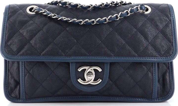 Chanel French Riviera Flap Bag Quilted Caviar Medium - ShopStyle