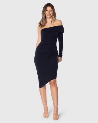 Pilgrim Women's Navy Off the Shoulder Dresses - Brianca Dress - Size One Size, 8 at The Iconic