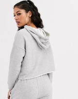 Thumbnail for your product : ASOS DESIGN lounge mix & match loopback raw edge hoodie