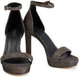 Thumbnail for your product : MICHAEL Michael Kors Margot Glittered Mesh Platform Sandals