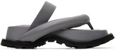 Thumbnail for your product : Jil Sander Grey Oversize Strap & Sole Sandals