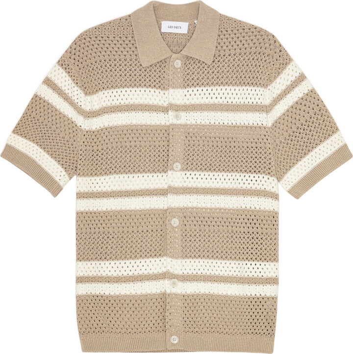 Les Deux Multicolor Stripe Gianni Knitted Shirt