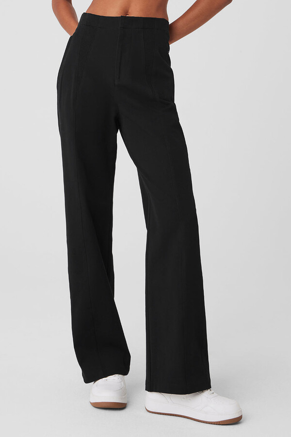 Alo Yoga  High-Waist On Point Moto Trouser in Black, Size: XS - ShopStyle  Pants
