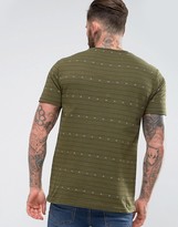 Thumbnail for your product : Pull&Bear T-Shirt With Arrow Stripes In Khaki