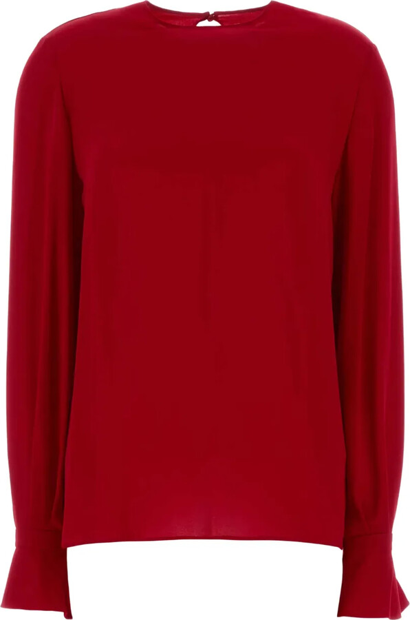 Valentino Garavani Ruffled Georgette Blouse