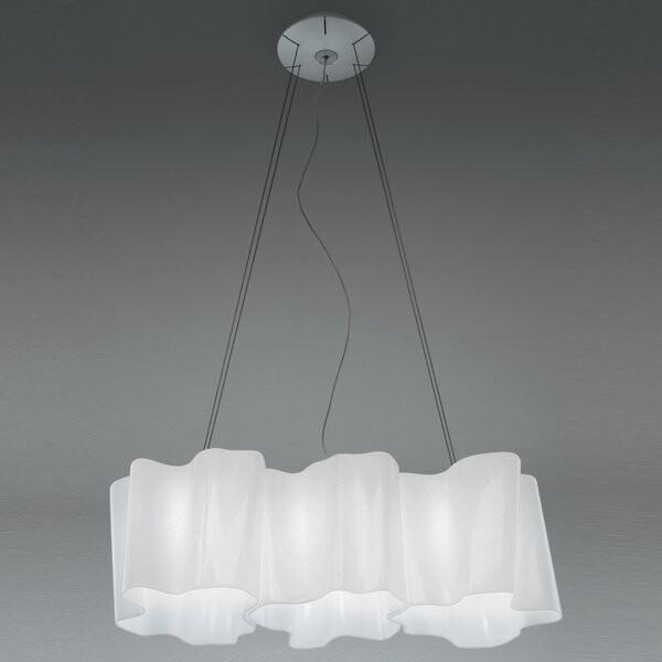 Artemide Logico Micro Triple Linear Chandelier Light in White Size: Standard