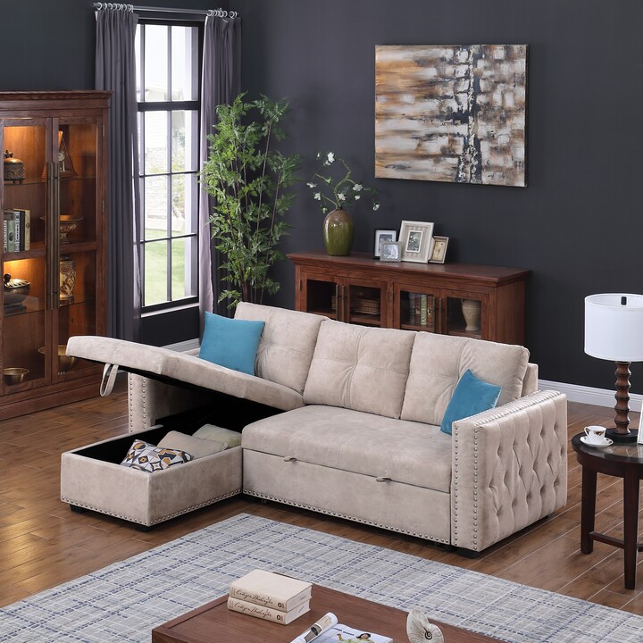 Charming Reversible Sectional Sofa With
