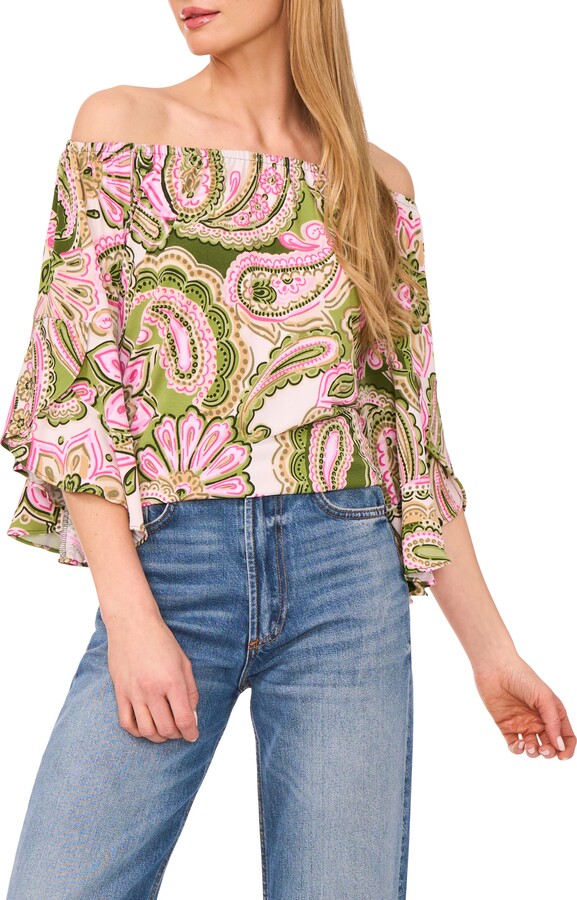Vince Camuto Off the Shoulder Flutter Sleeve Top
