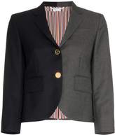 Thumbnail for your product : Thom Browne stripe detail two-tone silk blazer