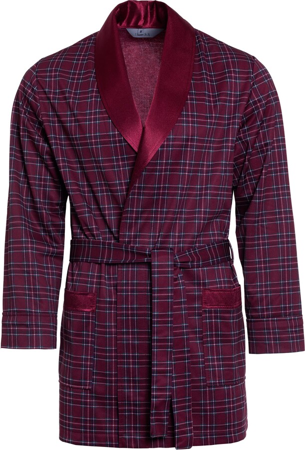 Revise RE502 Elegant Short Men's Dressing Gown Smoking Jacket