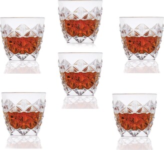 Lorren Home Trends Enigma Collection Double Old Fashion Set of 6