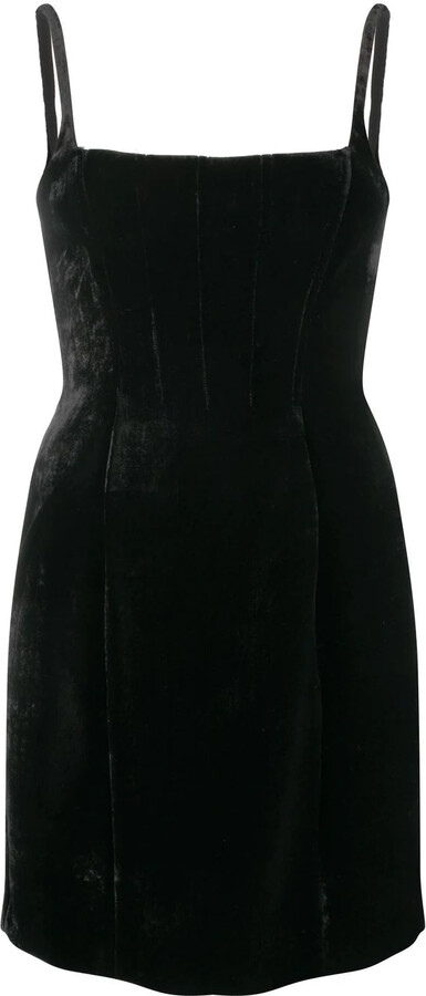 Black Bow-trimmed velvet dress, Miu Miu