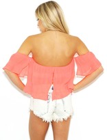 Thumbnail for your product : West Coast Wardrobe Hold on Cold Shoulder Top in Neon