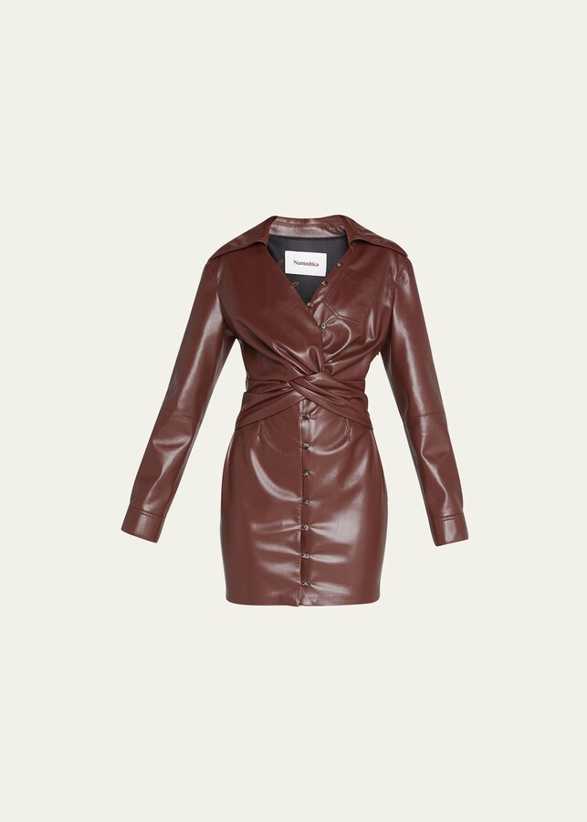 Leather Front Dress | ShopStyle