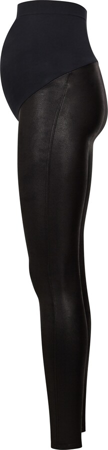 Spanx Mama faux leather leggings in black - ShopStyle