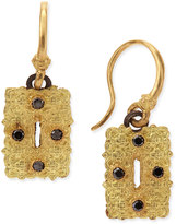 Thumbnail for your product : Armenta Old World Small Rectangle Scroll Earrings with Black Diamonds