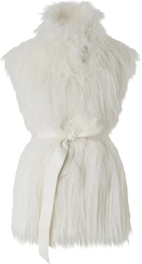 Pinko Faux-Fur Belted Vest