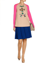 Thumbnail for your product : DELPOZO Embellished silk-blend blouse