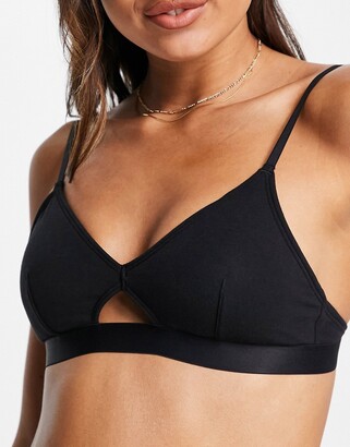 Gilly Hicks triangle bralette in black - ShopStyle Bras
