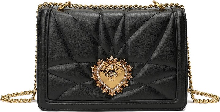 Tiffany & Fred Paris Heart Shaped Quilted Leather Messenger Bag