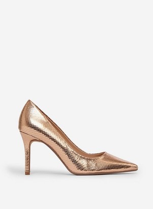 rose gold court shoes uk