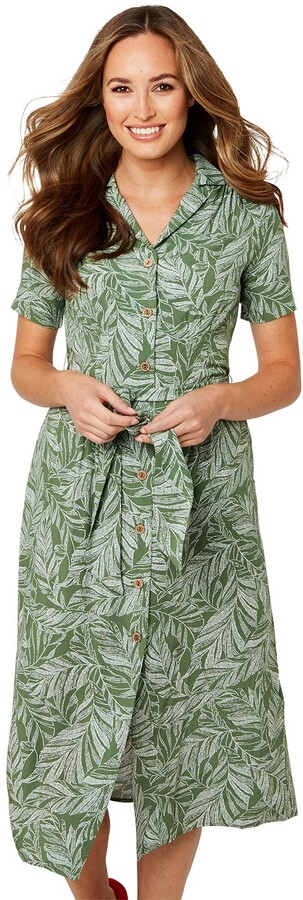 Joe Browns Womens Leafy Shirt Dress Casual 