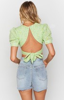 Thumbnail for your product : Bb Exclusive Taylor Crop Top Green Floral