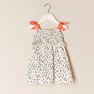 River Island Mini girls Cream polka dot dress