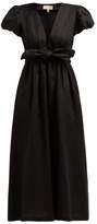 Thumbnail for your product : Mara Hoffman Savannah Puff-sleeve Hemp Midi Dress - Womens - Black